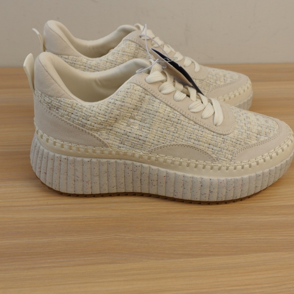 Chunky Platform Sneakers Womens 8.5 Cream Boho UNIVERSAL THREAD Memory Foam NEW - Picture 3 of 11